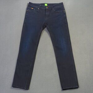 Hugo Boss Jeans Mens 33x32 Fits 33x30 Blue Stretch Delaware Cotton Denim